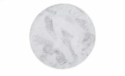 HOME STORY Hochflorteppich Dream | Silbergrau / Weiß Ø 160 cm