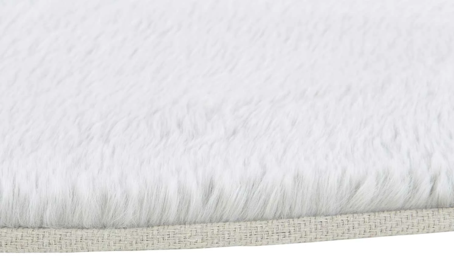 HOME STORY Hochflorteppich Dream | Silbergrau / Weiß Ø 160 cm – Bild 3