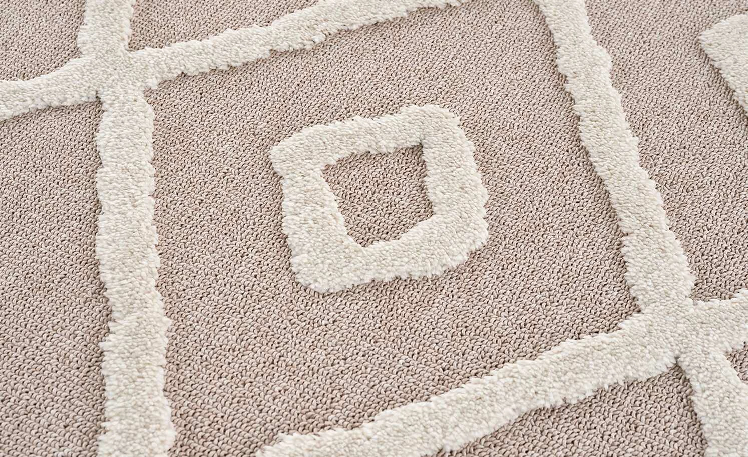 Collection by citamaass Kurzflorteppich Free | Braun / Weiß 120x170 cm – Bild 8