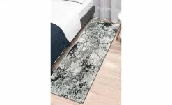 HOME STORY Kurzflorteppich Velvet | Silbergrau / Grau 66x200 cm Läufer