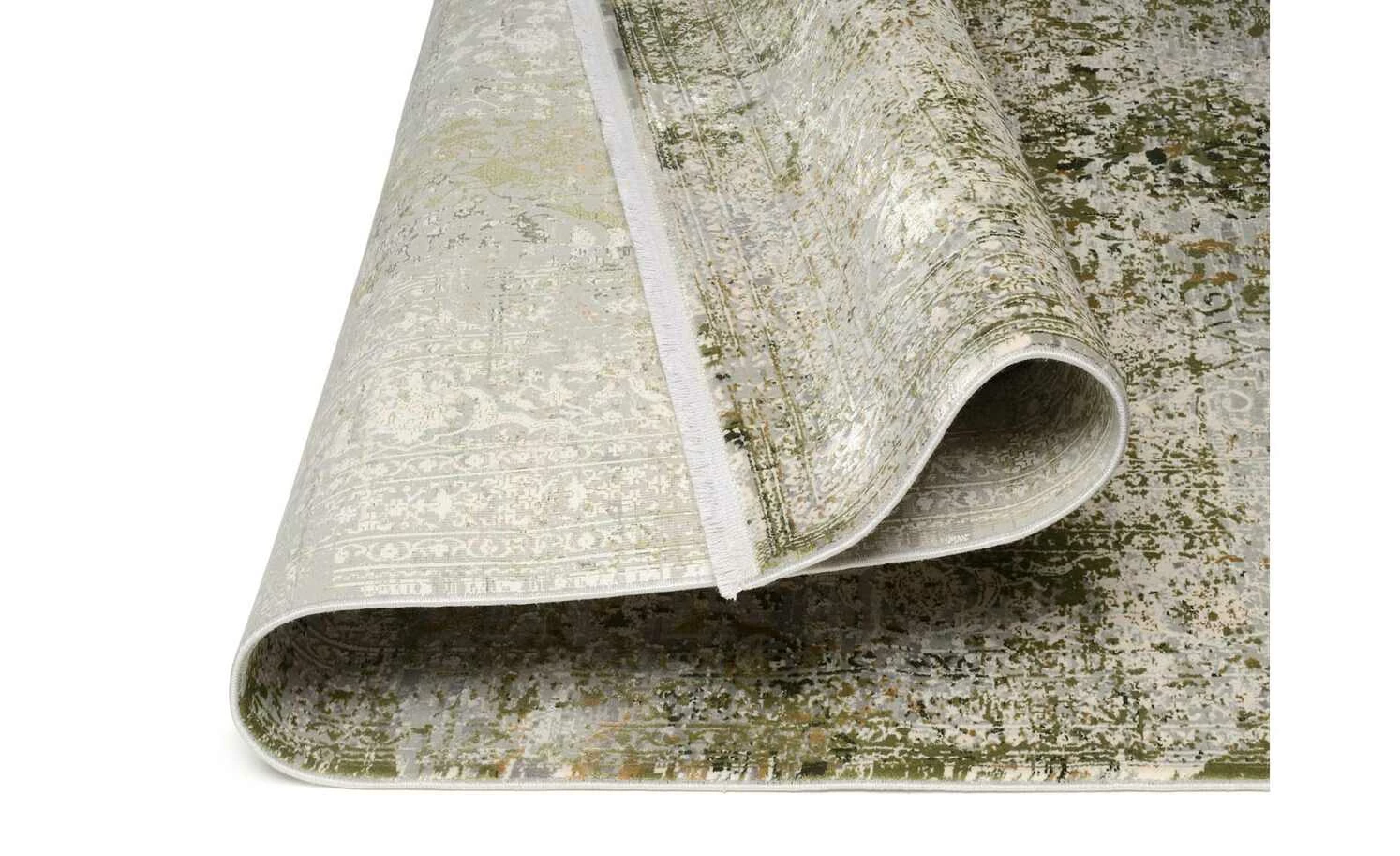 Kurzflorteppich Palermo | Grau / Grün 67x120cm rechteckig – Bild 3