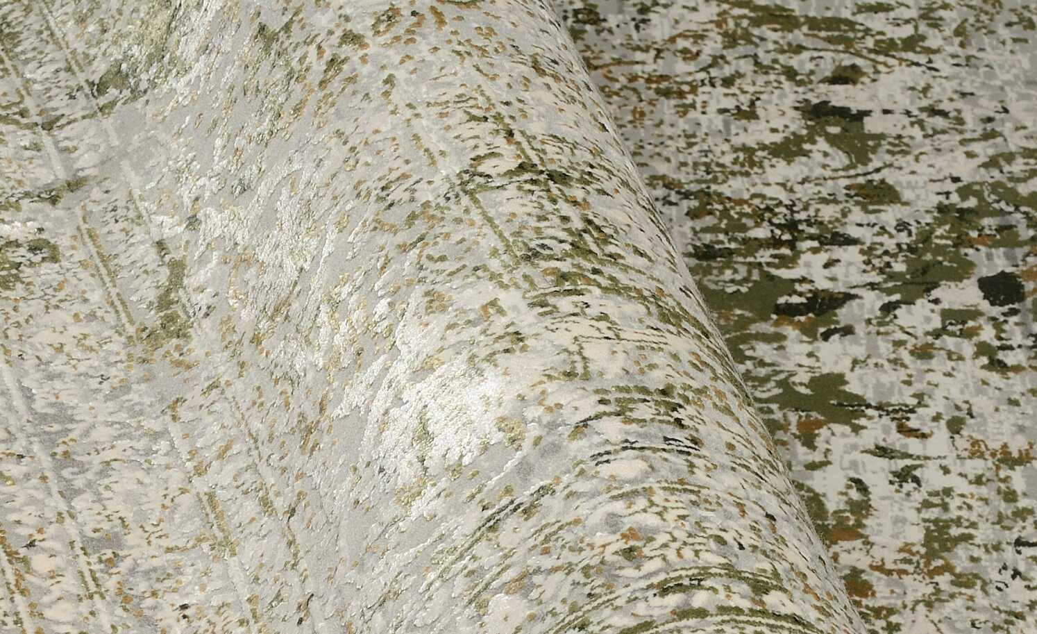 Kurzflorteppich Palermo | Grau / Grün 67x120cm rechteckig – Bild 5