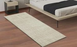 HOME STORY Hochflorteppich | Cappuccino (Beige) 80x150 cm rechteckig