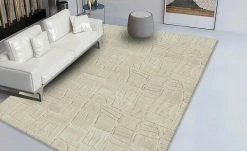 HOME STORY Hochflorteppich | Cappuccino (Beige) 160x230 cm rechteckig