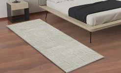 HOME STORY Hochflorteppich | Taupe 80x150 cm rechteckig