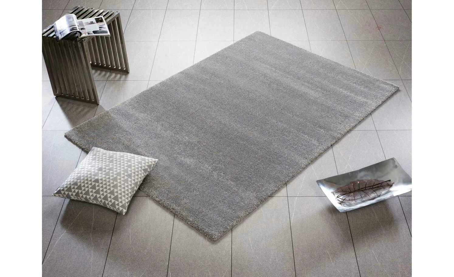 Kurzflorteppich | Grau 200|cm 140|cm 140x200 cm