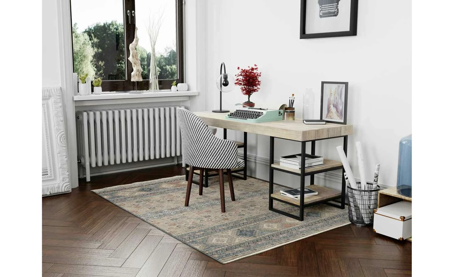 Teppich | Grau-Blau 170|cm 120|cm 120x170 cm