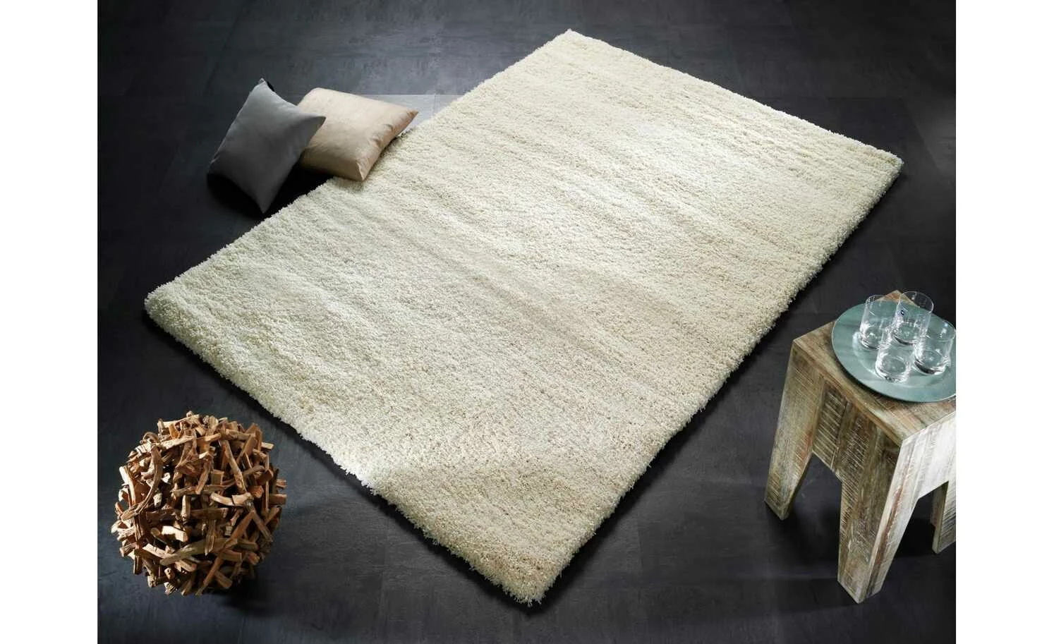 Hochflorteppich | Creme 340|cm 240|cm 240x340 cm