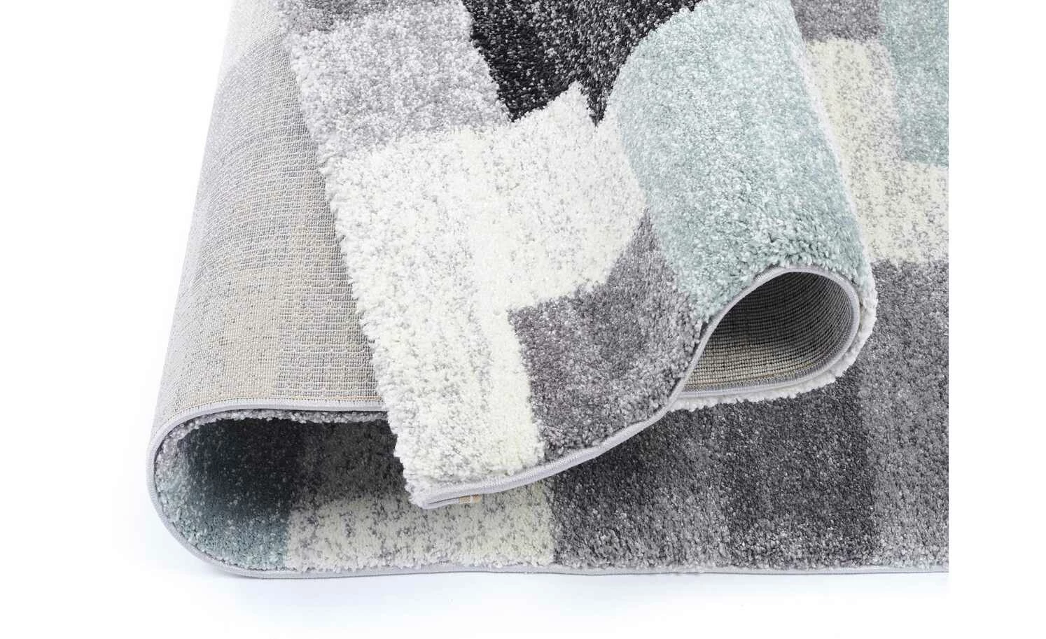 Kurzflorteppich | Grau-Blau 170|cm 120|cm 120x170 cm – Bild 5