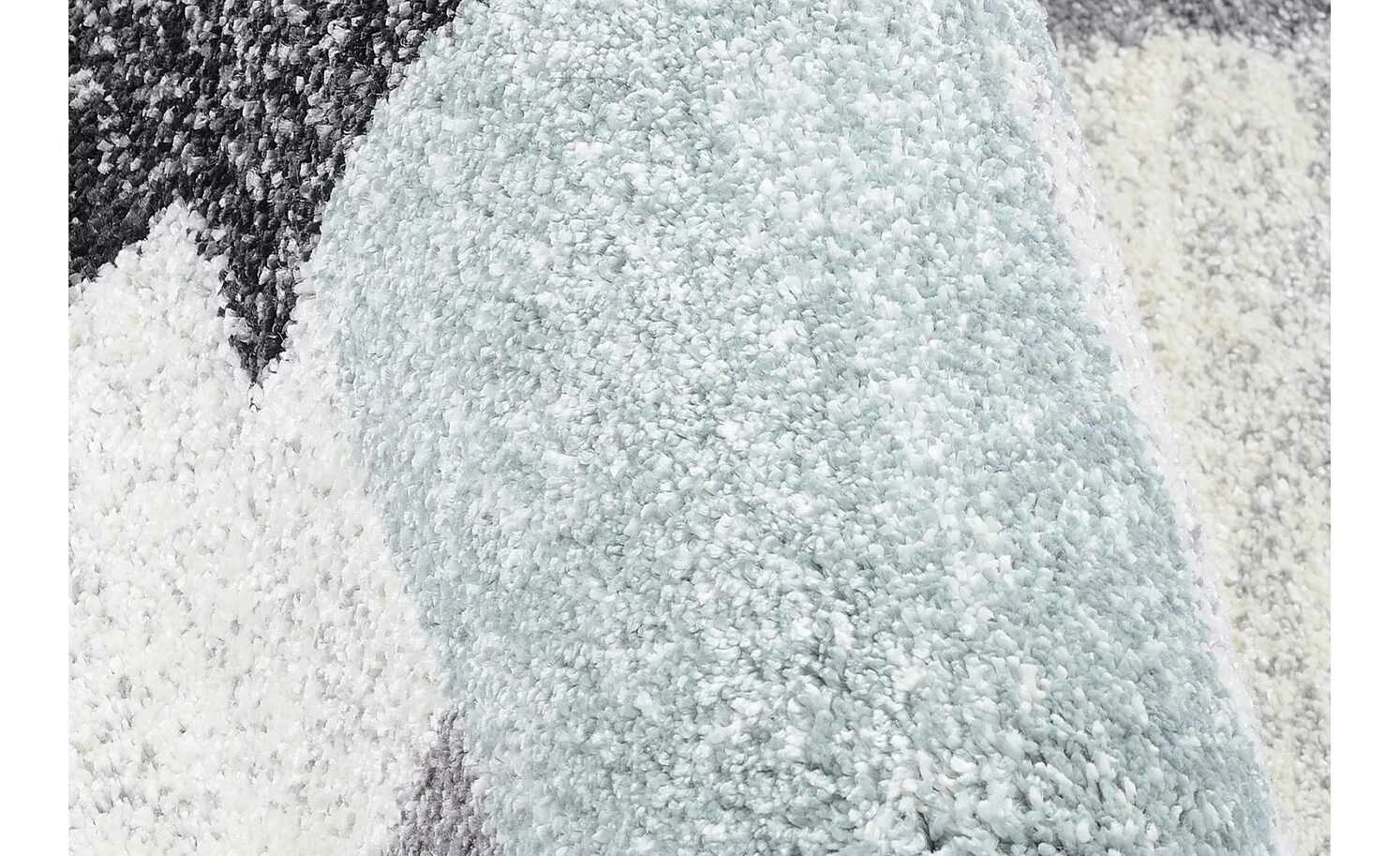 Kurzflorteppich | Grau-Blau 150|cm 80|cm 80x150 cm – Bild 4