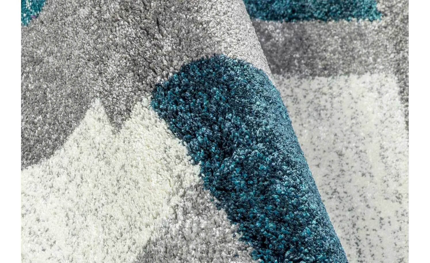 Kurzflorteppich | Grau-Petrol 290|cm 240|cm 240x290 cm – Bild 4