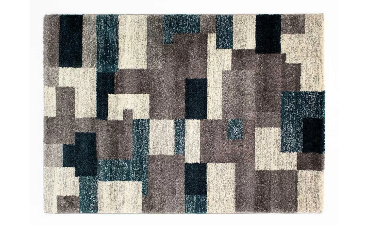 Kurzflorteppich | Grau-Petrol 290|cm 240|cm 240x290 cm – Bild 2