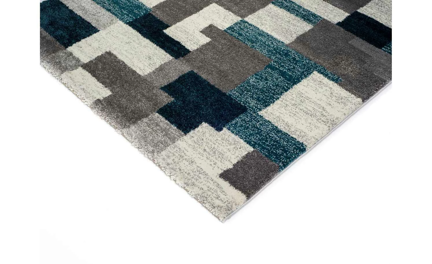 Kurzflorteppich | Grau-Petrol 290|cm 240|cm 240x290 cm – Bild 6