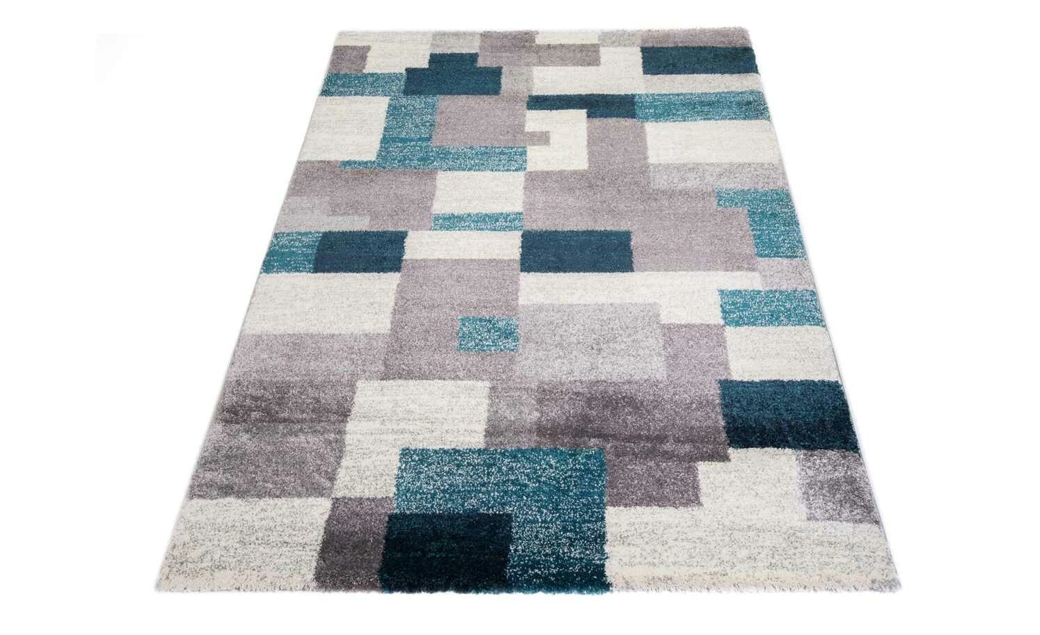 Kurzflorteppich | Grau-Petrol 290|cm 240|cm 240x290 cm – Bild 7