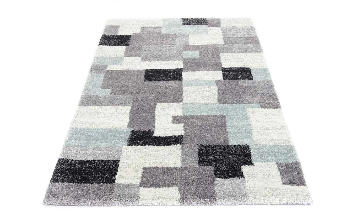 Kurzflorteppich | Grau-Blau 130|cm 65|cm 65x130 cm – Bild 6