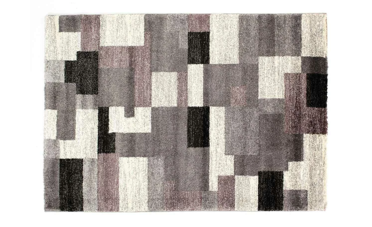 Kurzflorteppich | Grau-Flieder 200|cm 140|cm 140x200 cm – Bild 2