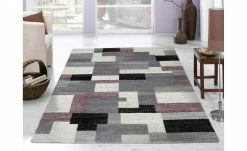 Kurzflorteppich | Grau-Flieder 290|cm 200|cm 200x290 cm