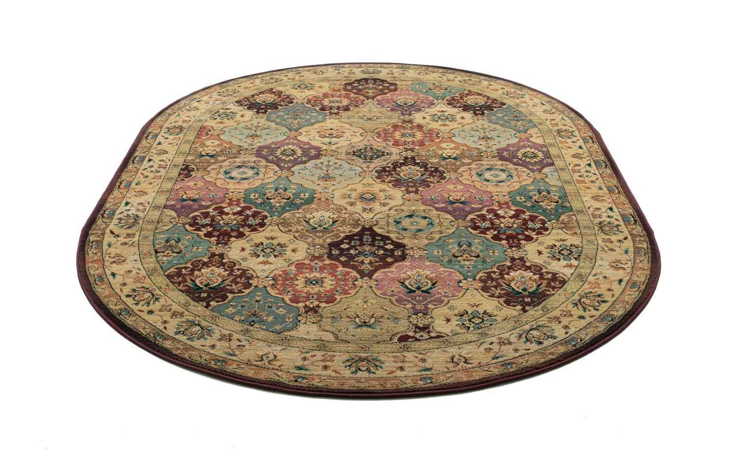 THEKO Teppich | Rot 135|cm 68|cm 68x135 cm Oval – Bild 3