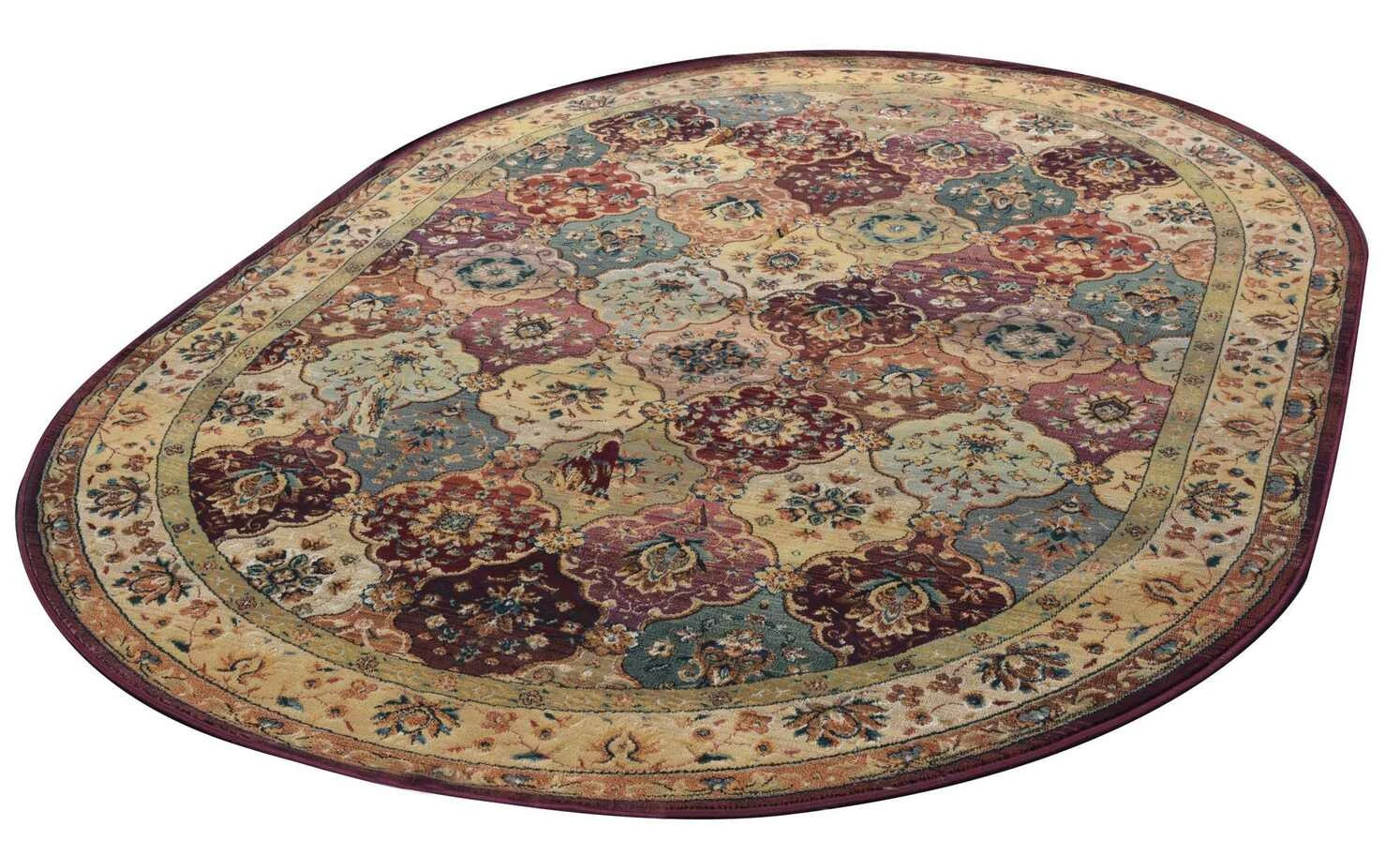 THEKO Teppich | Rot 135|cm 68|cm 68x135 cm Oval – Bild 5