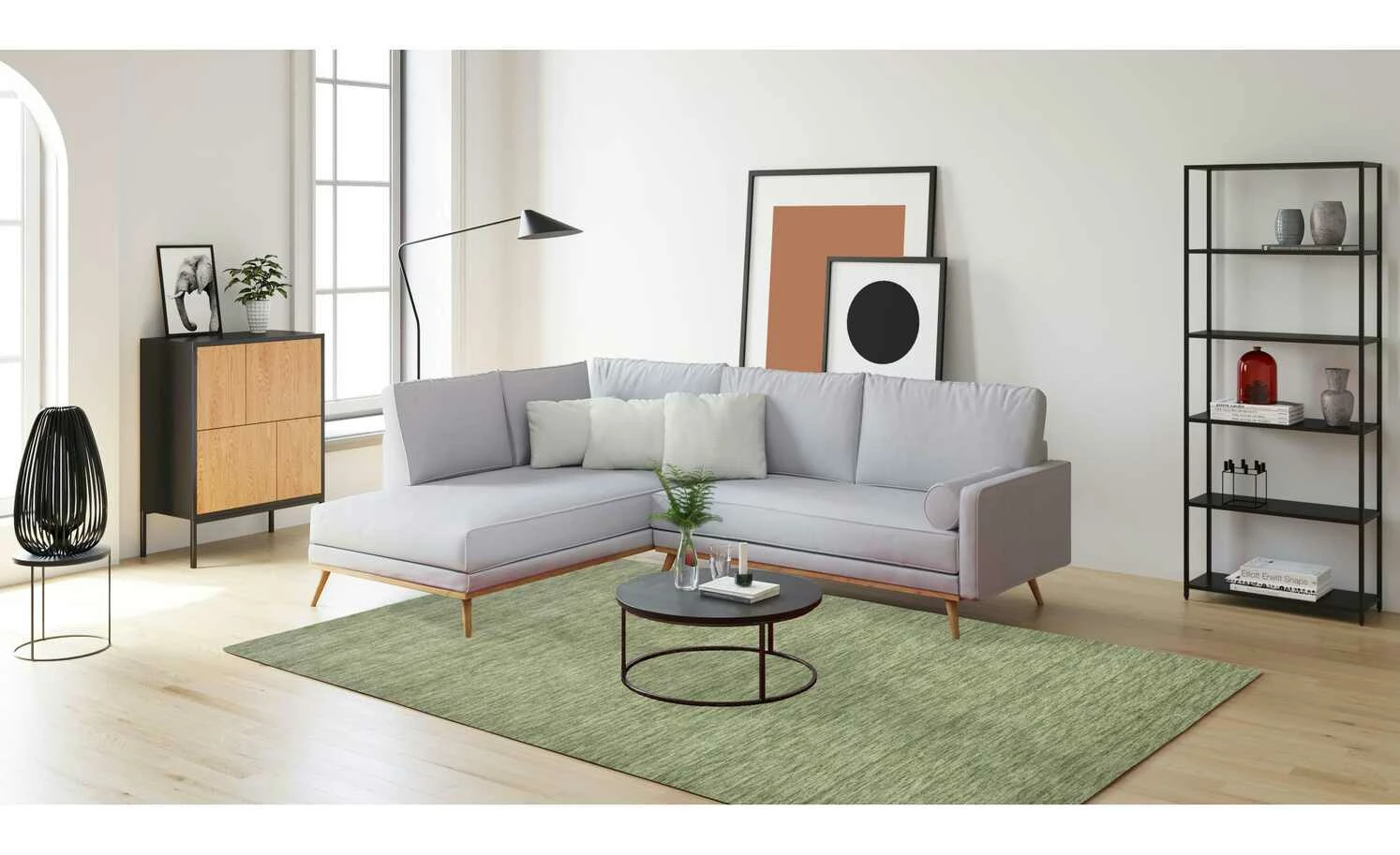 THEKO Teppich | Hellgrün 250|cm 190|cm 190x250 cm