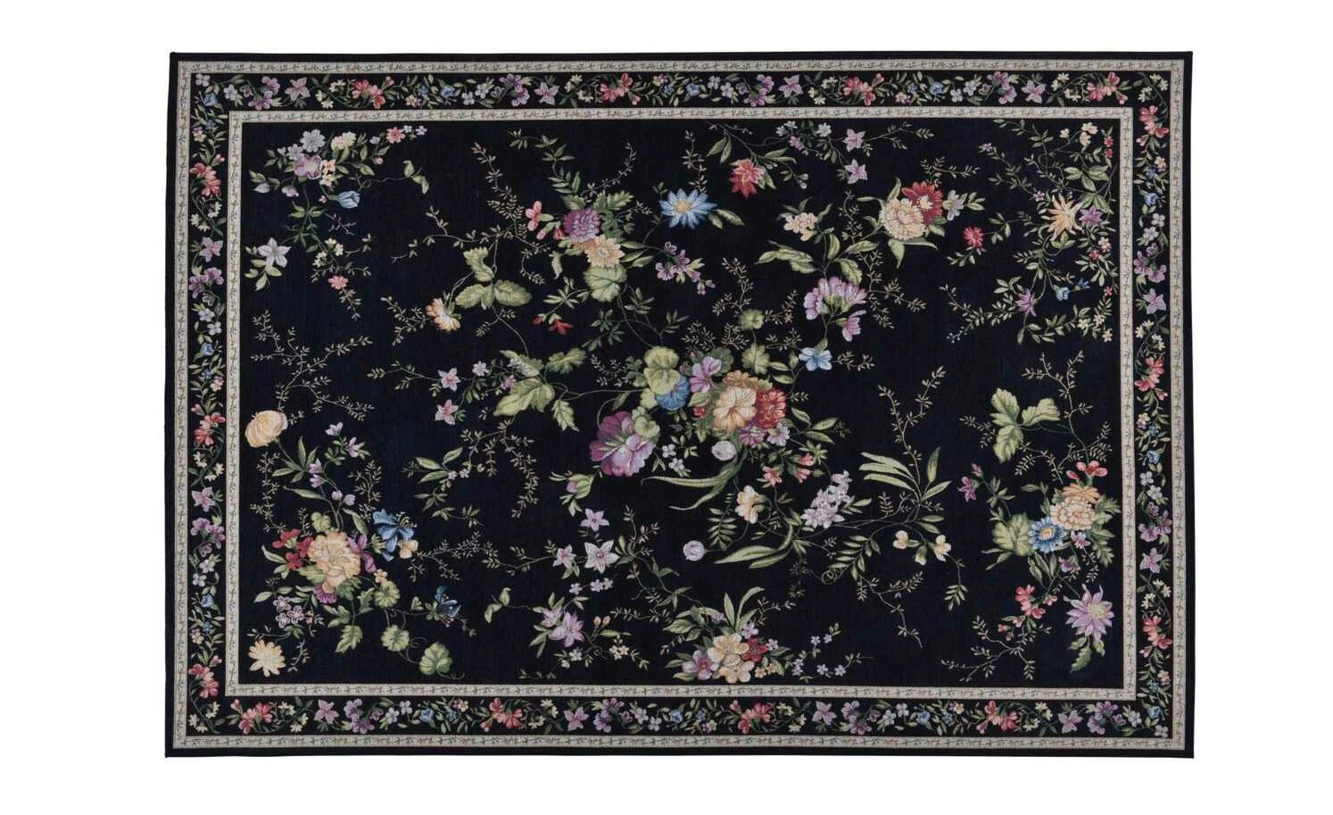 THEKO Teppich | 0,7|cm Schwarz 330|cm 240|cm 240x330 cm