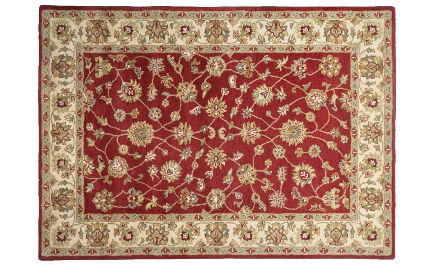 THEKO Teppich | Rot/ Cream 230|cm 160|cm 160x230 cm