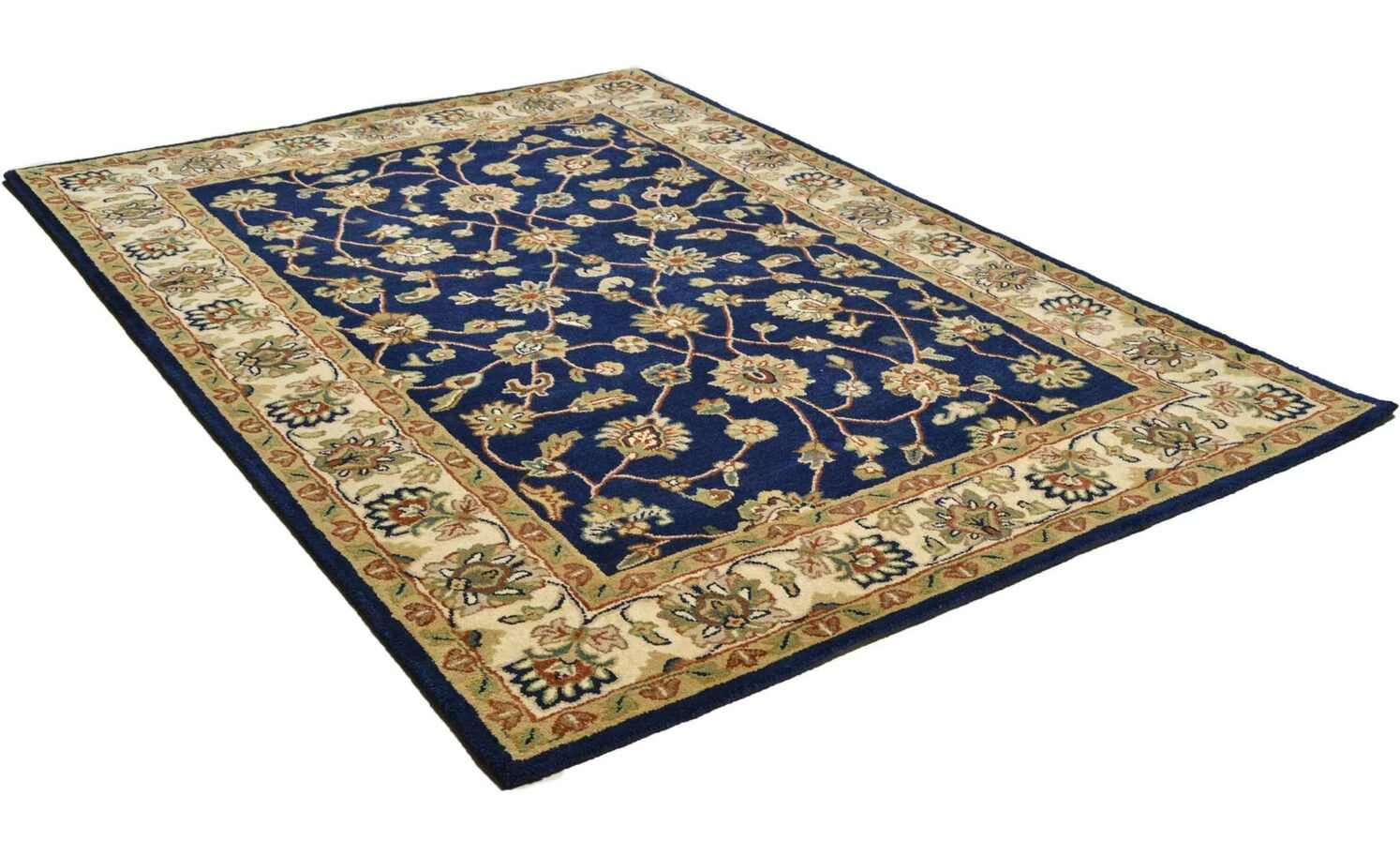 THEKO Teppich | Blau/ Cream 230|cm 160|cm 160x230 cm – Bild 2