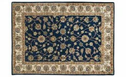 THEKO Teppich | Blau/ Cream 230|cm 160|cm 160x230 cm