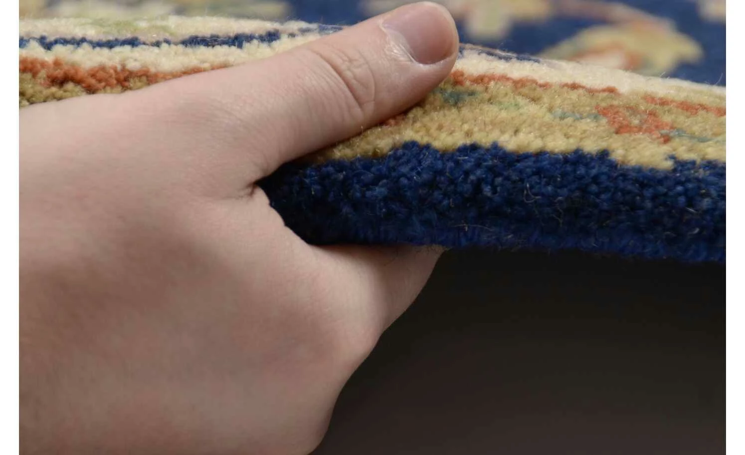 THEKO Teppich | Blau/ Cream 230|cm 160|cm 160x230 cm – Bild 3