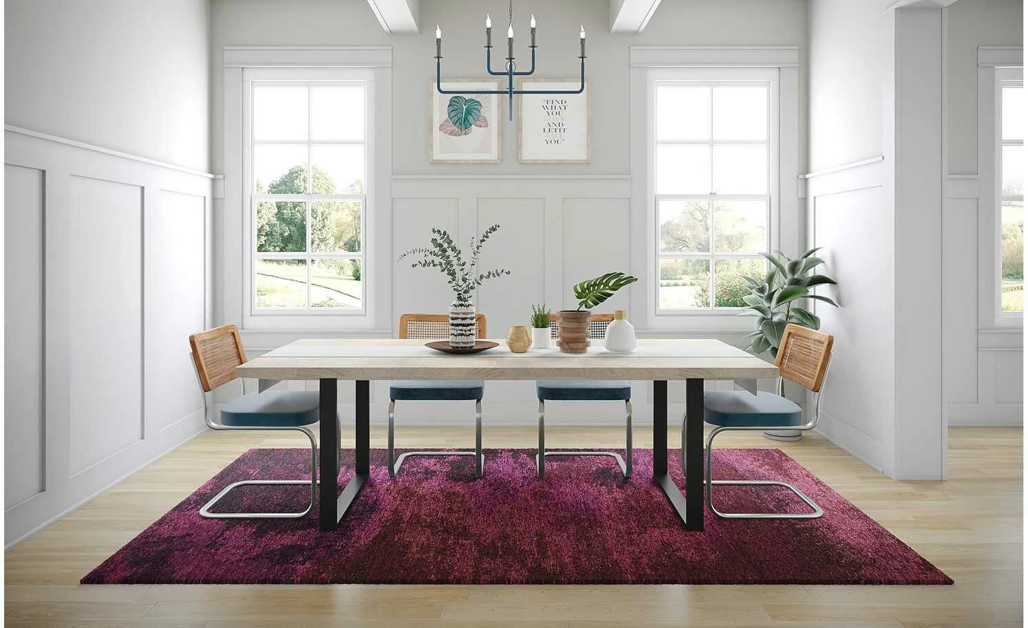 THEKO Teppich | Fuchisa 230|cm 155|cm 155x230 cm