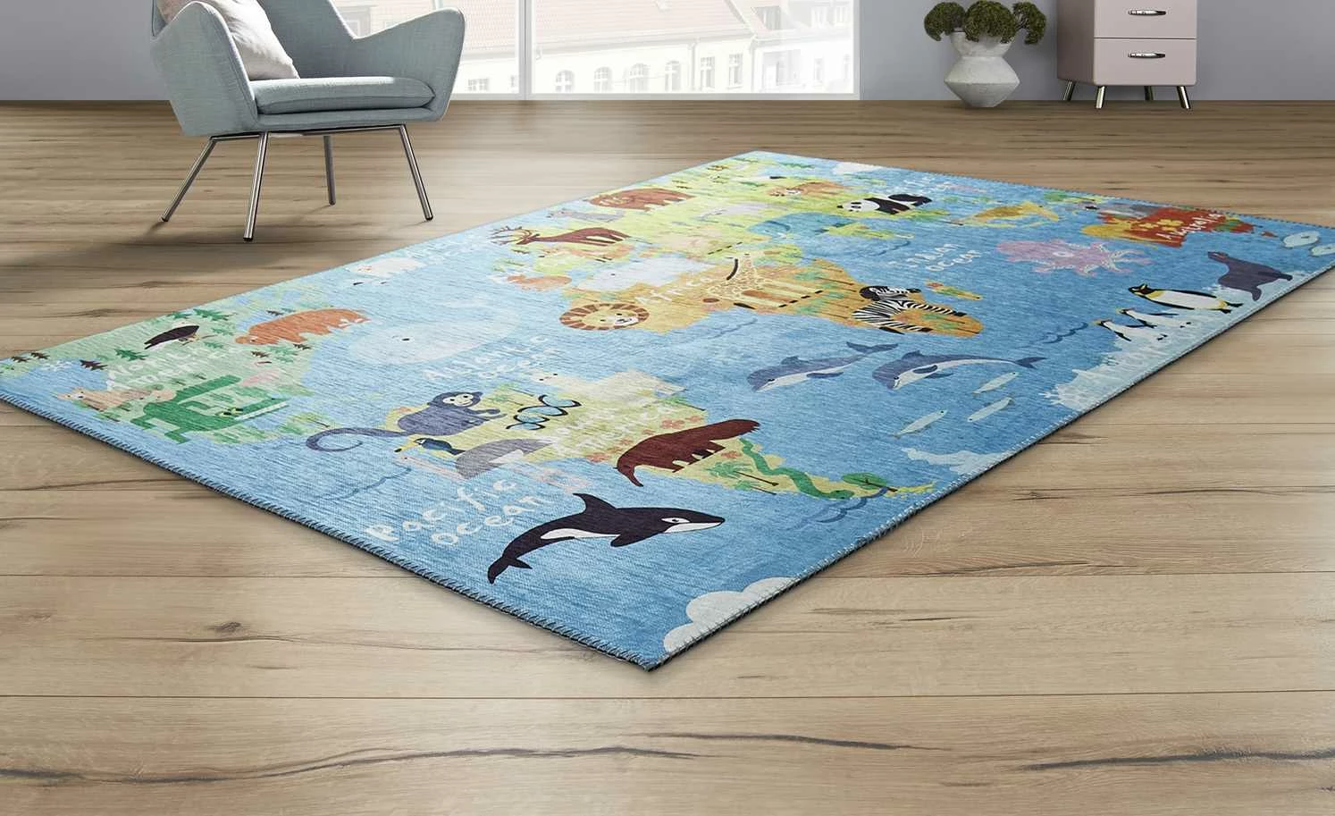 Spielteppich WORLD MAP | 80x120 cm – Bild 2