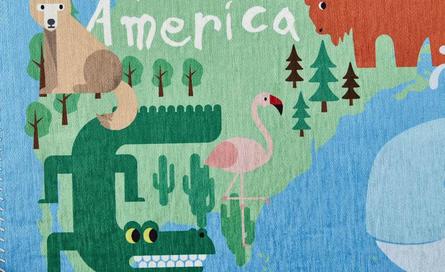 Spielteppich WORLD MAP | 80x120 cm – Bild 3