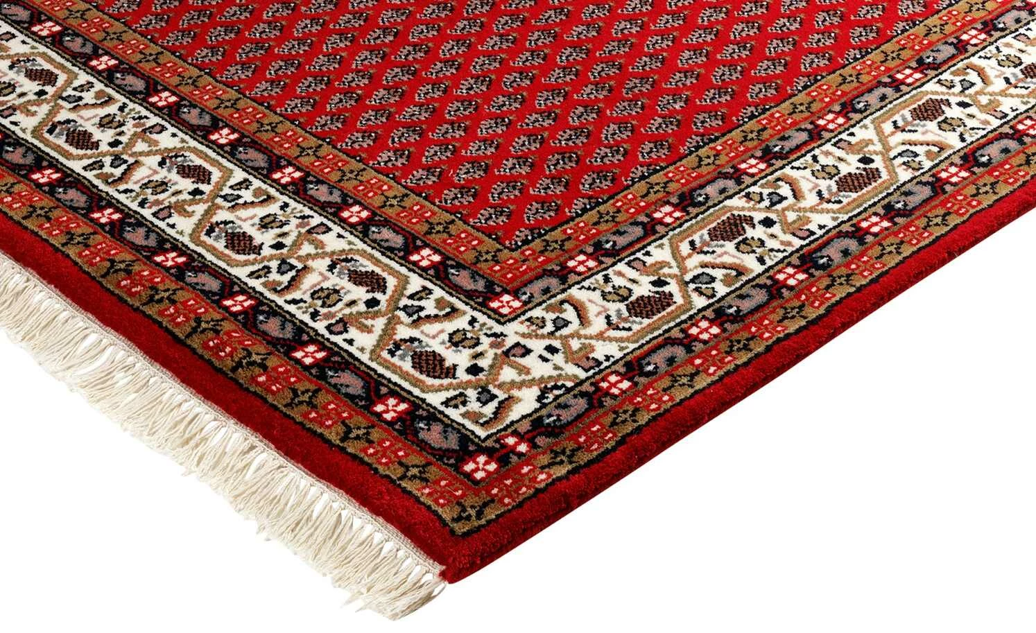 Handgeknüpfter Teppich Sakki Mir | 90x160 cm Rot / Creme – Bild 4