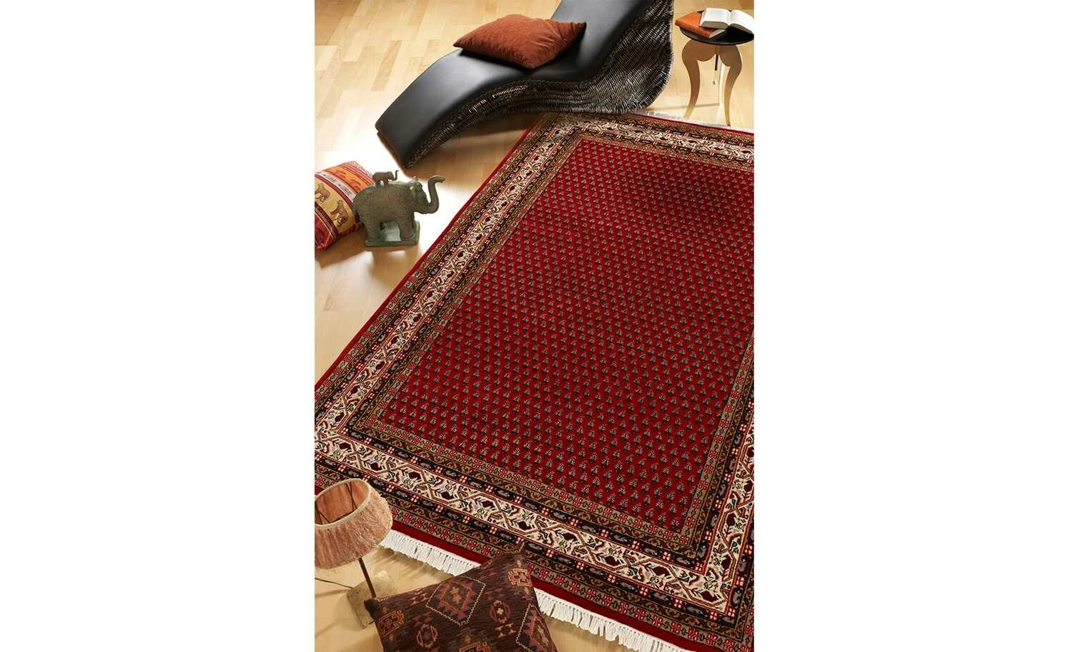 Handgeknüpfter Teppich Sakki Mir | 90x160 cm Rot / Creme