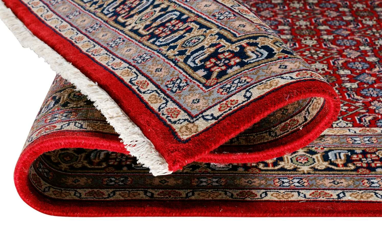 Handgeknüpfter Naturteppich Himla Herati | 170x240 cm Rot / Blau – Bild 5