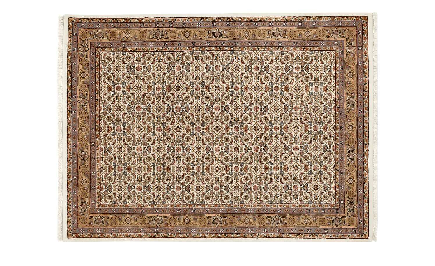 Handgeknüpfter Naturteppich Himla Herati | 200x300 cm Creme / Beige – Bild 3