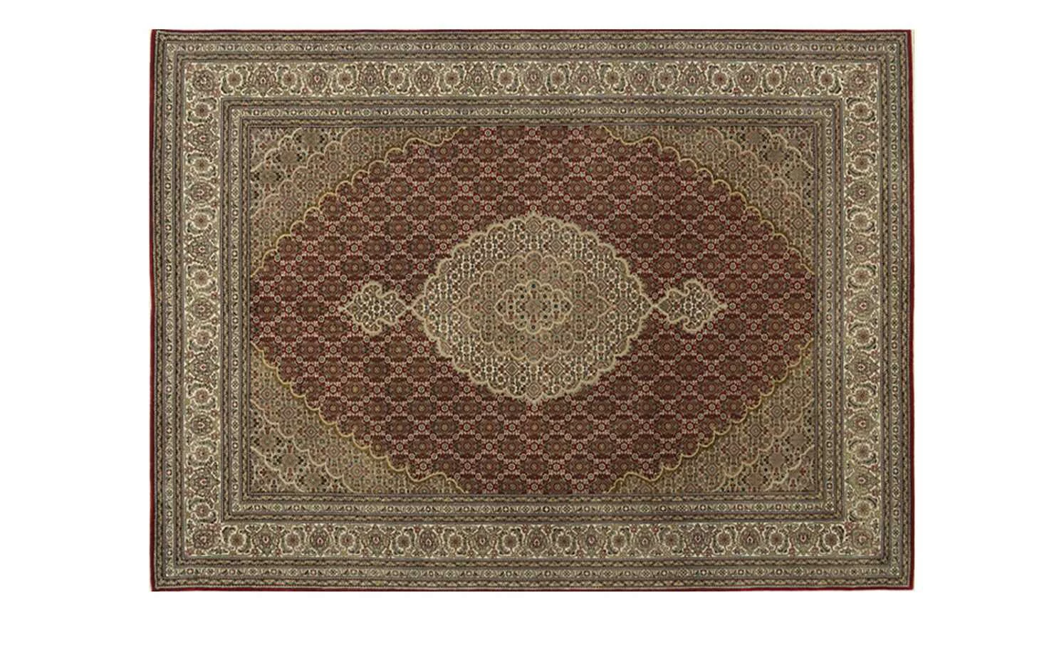 Handgeknüpfter Kurzflorteppich Cavari Mahi | 90x160 cm Rot / Creme – Bild 4