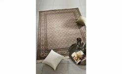 Handeknüpfter Orientteppich Cavari Herati | 60x90 cm Creme / Braun