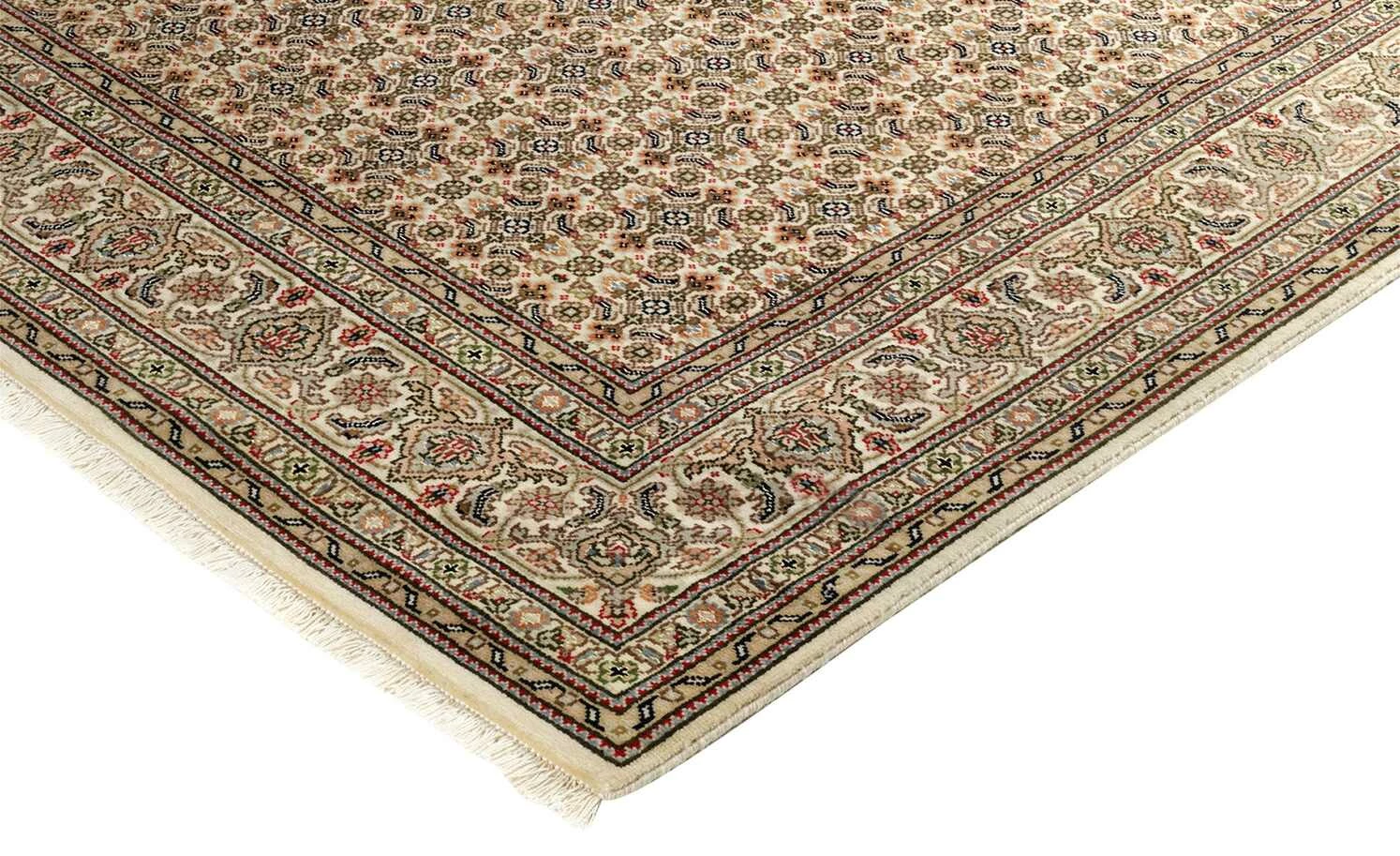 Handeknüpfter Orientteppich Cavari Herati | 90x160 cm Creme / Braun – Bild 4