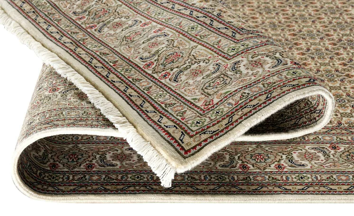 Handeknüpfter Orientteppich Cavari Herati | 90x160 cm Creme / Braun – Bild 5