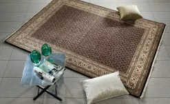 Handeknüpfter Orientteppich Cavari Herati | 90x160 cm Schwarz / Creme