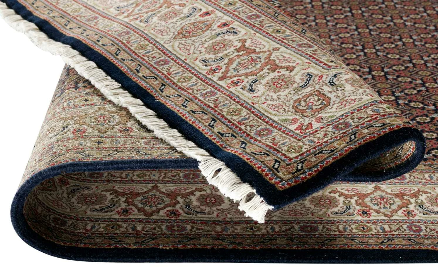 Handeknüpfter Orientteppich Cavari Herati | 140x200 cm Schwarz / Creme – Bild 4