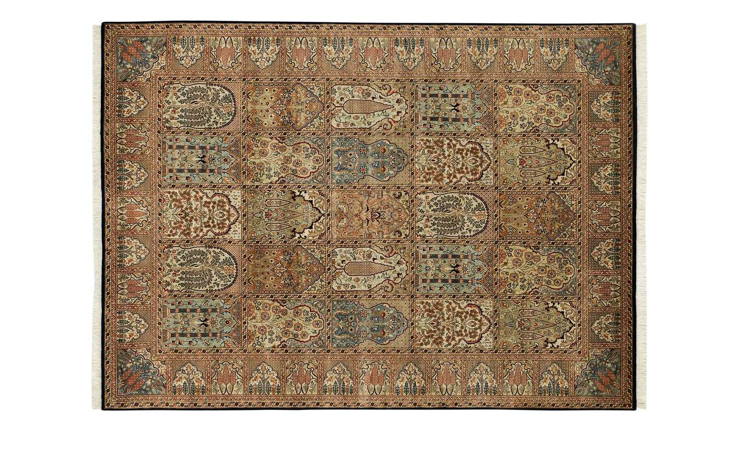 Handgeknüpfter Orientteppich Sonam Bakhtyari | 60x90 cm Blau / Braun – Bild 2
