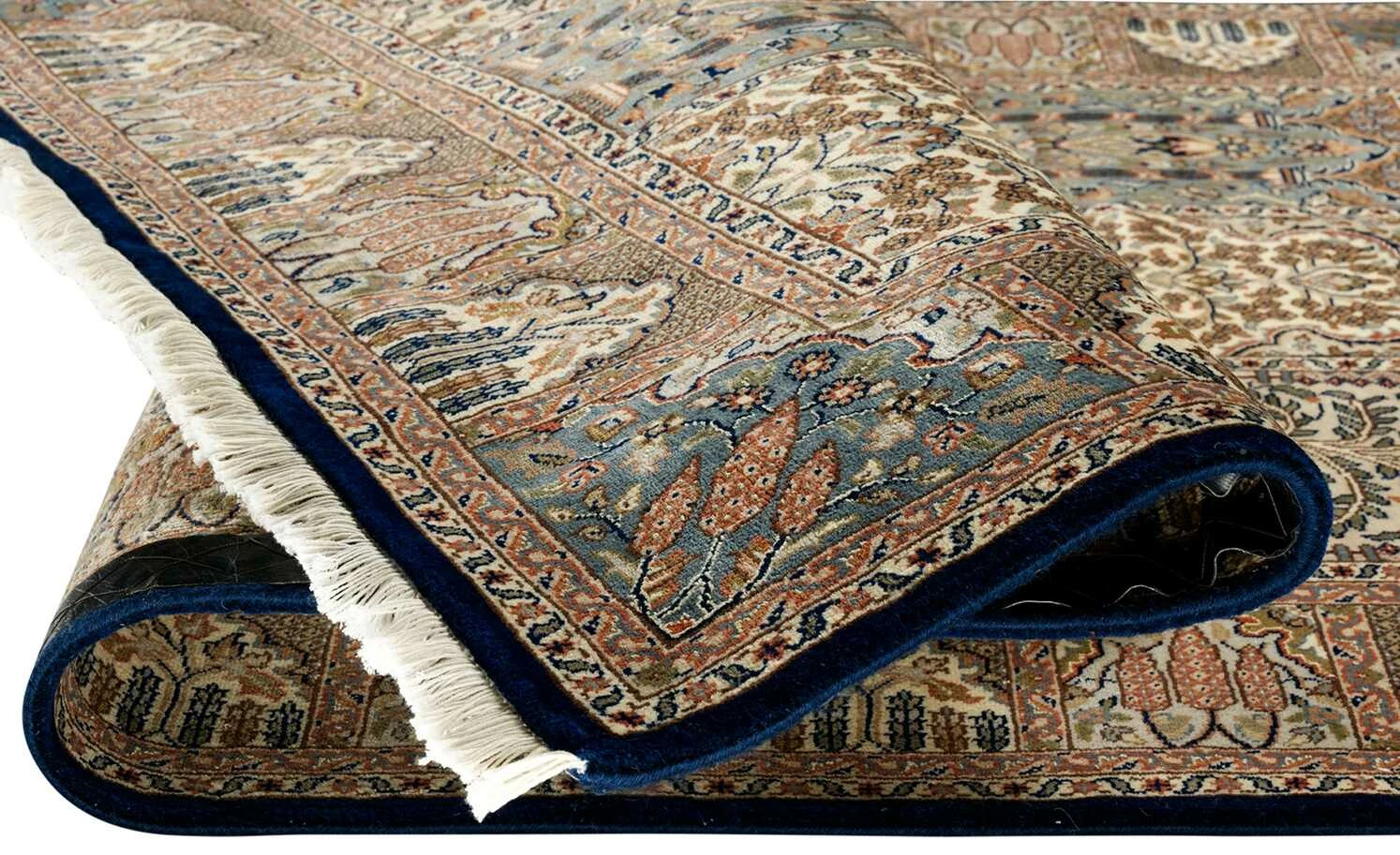 Handgeknüpfter Orientteppich Sonam Bakhtyari | 80x140 cm Blau / Braun – Bild 4