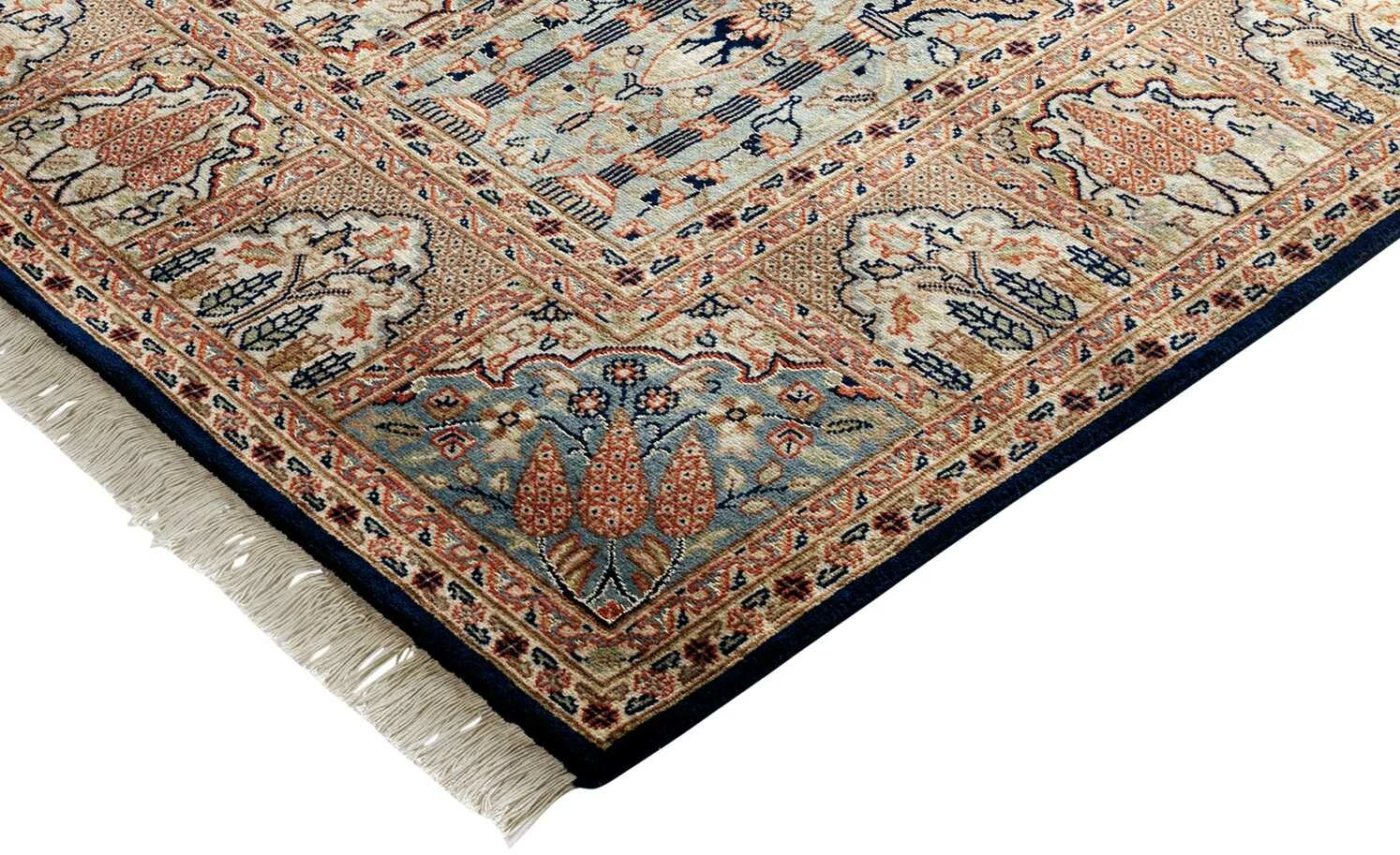 Handgeknüpfter Orientteppich Sonam Bakhtyari | 120x180 cm Blau / Braun – Bild 3