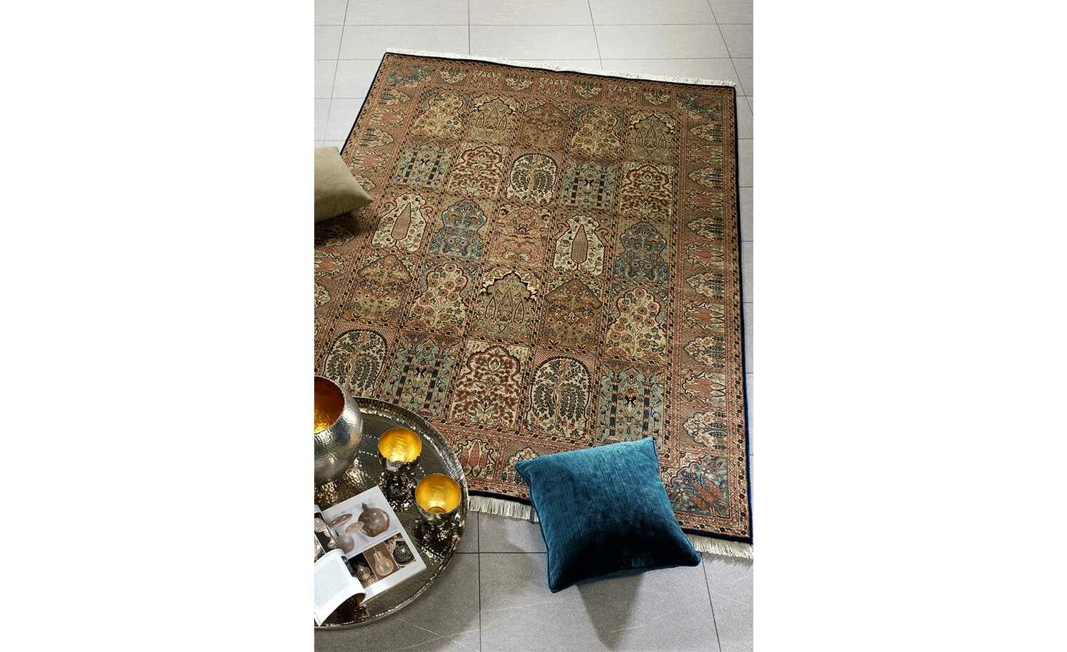 Handgeknüpfter Orientteppich Sonam Bakhtyari | 200x300 cm Blau / Braun