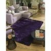 Tom Tailor Hochflor-Teppich Soft uni | Purple 65x135 cm