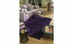 Tom Tailor Hochflor-Teppich Soft uni | Purple 160x230 cm