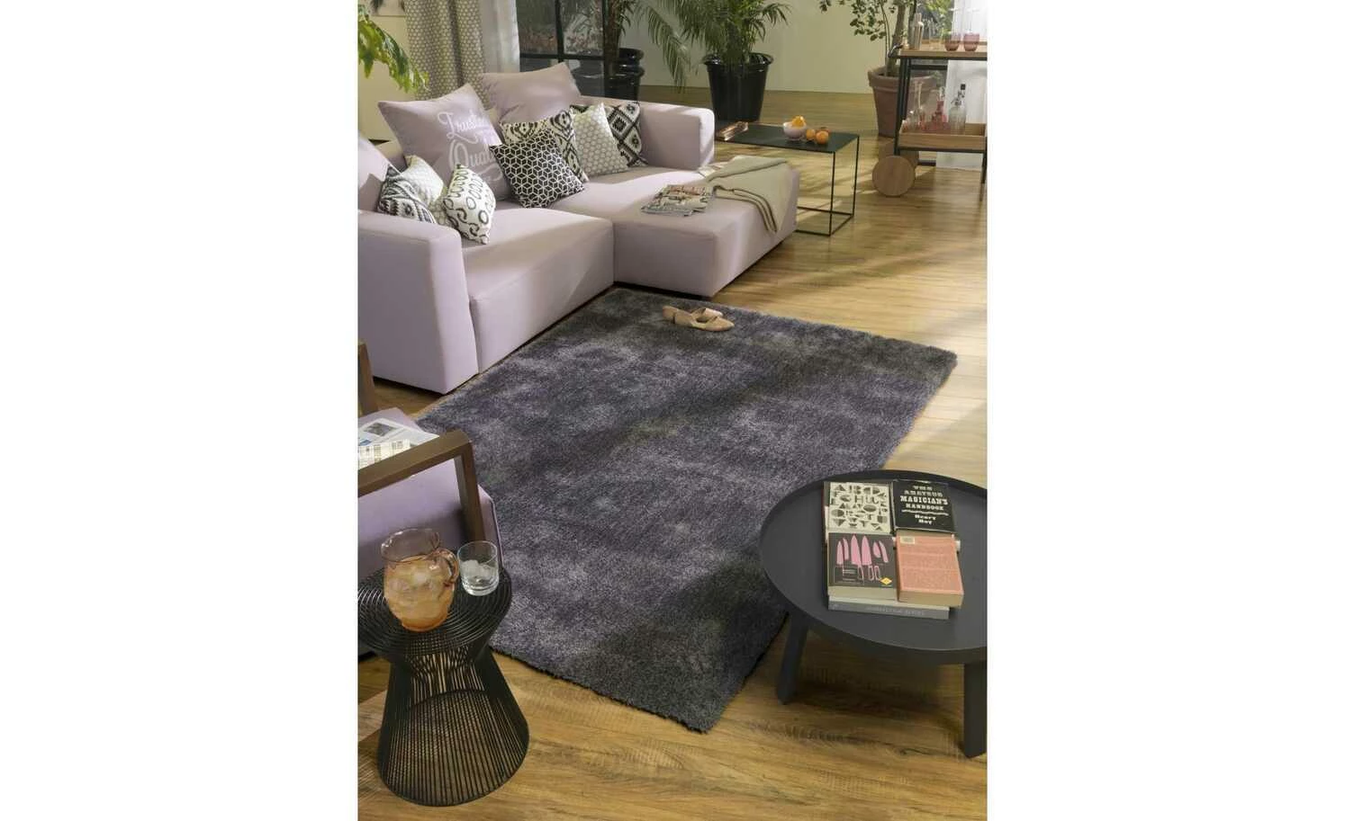 Tom Tailor Handtuft-Teppich Soft uni | Anthrazit 160x230 cm